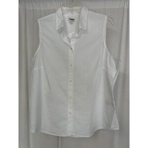 J Crew Factory Sleeveless cotton poplin shirt in signature fit, AP140 Size XXL